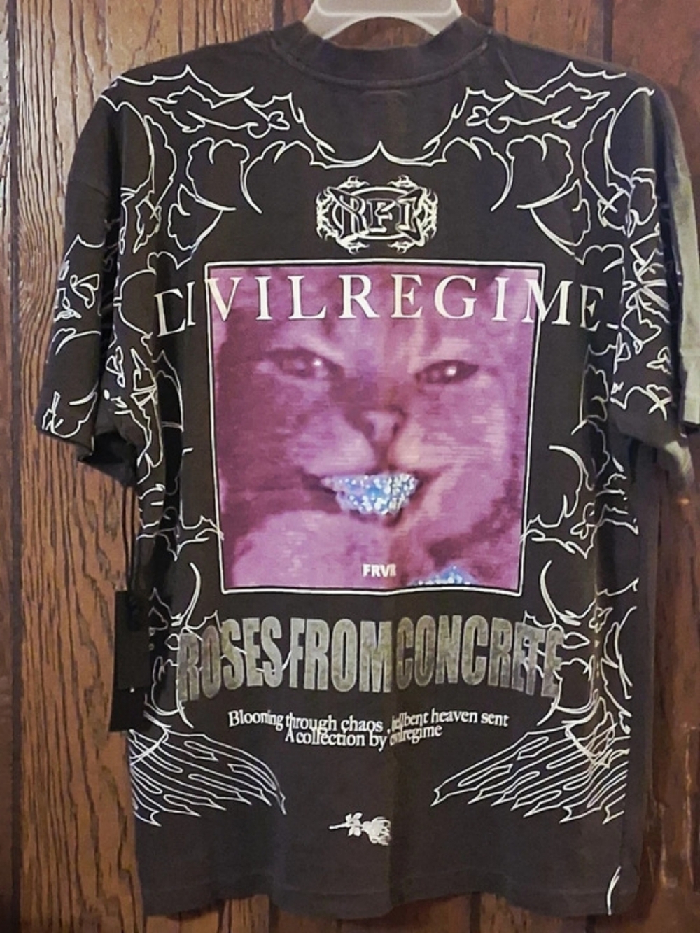 Civil Regime Iced Out American Classic Oversized Tee Black & Purple
